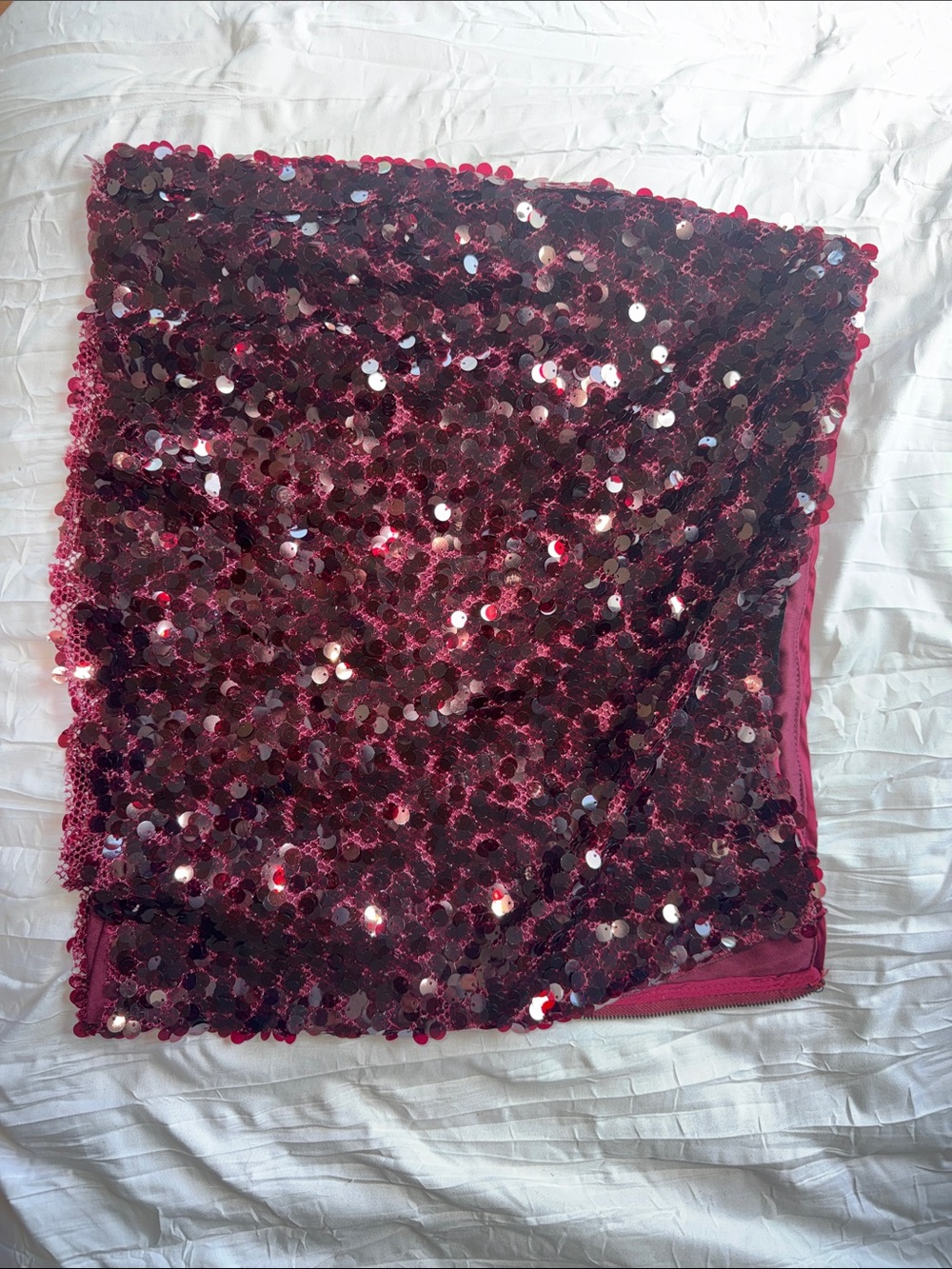 Sequined Burgundy Skirt -